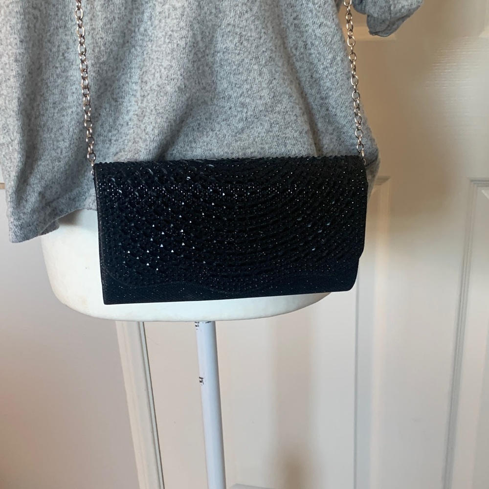 Source Unknown Glittering Black Evening Clutch - image 2